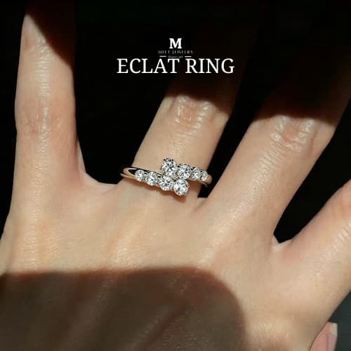 MEET💕แหวนเงินแท้ Eclat Ring แหวนผู้หญิง แหวนเงินแท้ แหวนปรั