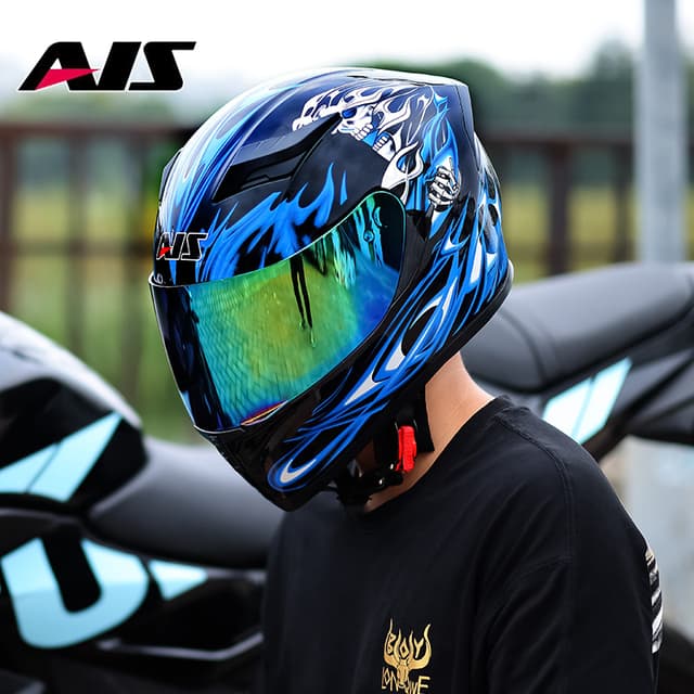 หมวกกันน็อคเต็มใบ ชาย  ผู้หญิง moto rcycle helmet นแดด วินเท