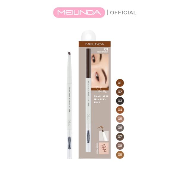 [3ชิ้น100 ]MEILINDA Smart auto slim brow liner ดินสอเขียนคิ้