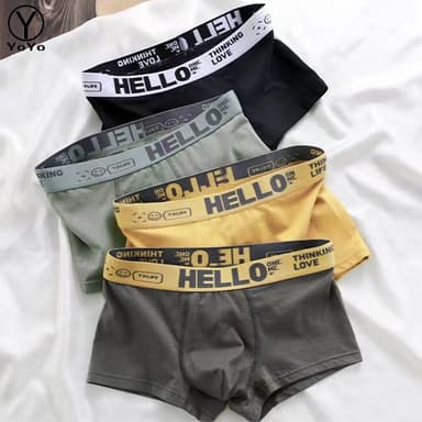 YOYO กางเกงในชายHELLO กางเกงในบ๊อกเซอร์ เนื้อผ้านิ่มใส่สะบาย ระบายอากาศได้ดี รุ่นH658