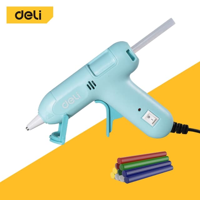 [แถมฟรีกาว] Deli ปืนยิงกาว 20W สำหรับกาวแท่งขนาด 7mm  มีวาวล