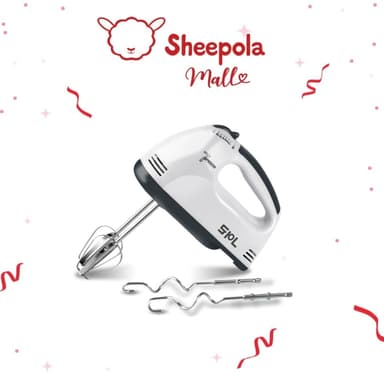 SHEEPOLA เครื่องผสมแป้งไฟฟ้า เครื่องตีไข่ วิปครีม รุ่น 7 สปีด เครื่องตีไข่มือถือ ยี่ห้อSPL เครื่องผสมอาหารแบบมือถือ