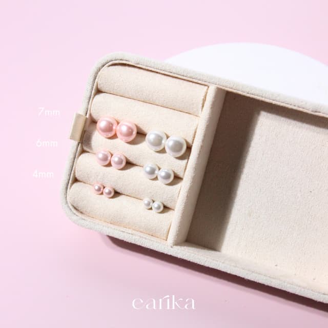 earika.earrings - pearl dot stud ต่างหูมุกเม็ดเดี่ยวก้านเงิน
