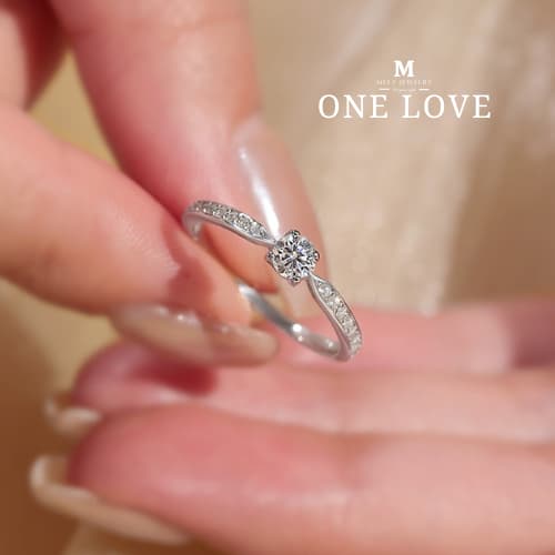 MEET💕แหวนเงิน One Love แหวนเงินแท้ แหวนผู้หญิง แหวนเงินแท้ 