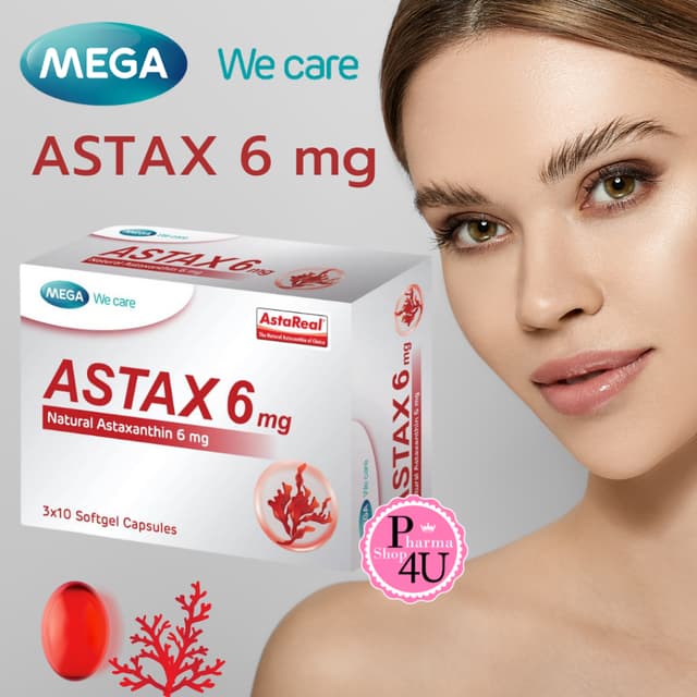 Mega we care astax (Astaxanthin) 6mg (30แคปซูล) เมก้า วีแคร์