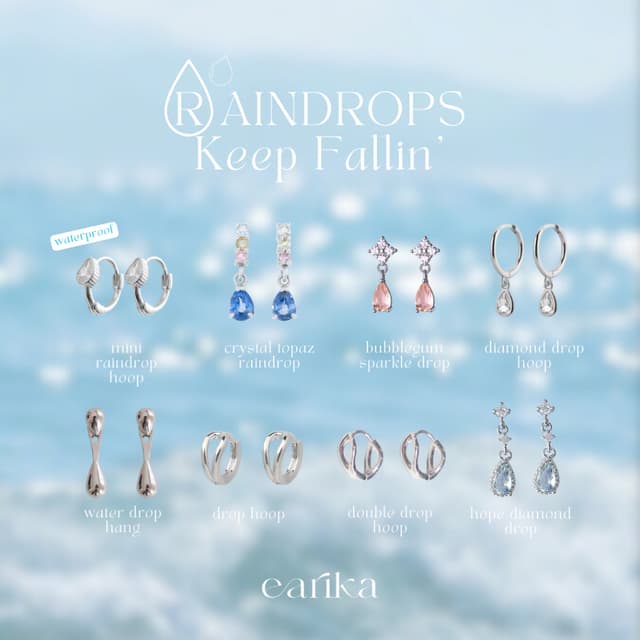 earika.earrings - raindrops keep fallin' collection ต่างหูทร