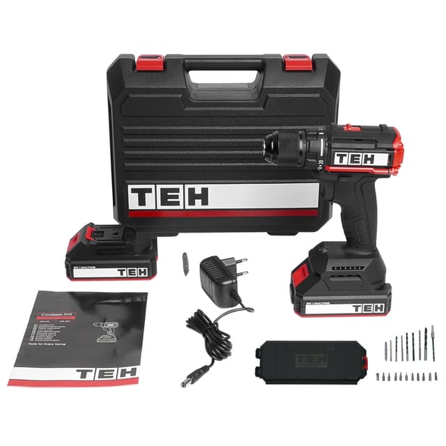 TEH รุ่น TDBL220T แรงบิด 50 N.m สว่านไร้สาย 3 ระบบ เจาะ ขันสกรู กระแทก ชุดสว่านกระแทกไร้สาย 3 ระบบ 20 โวลต์ 50 นิวตัน (Brushless)