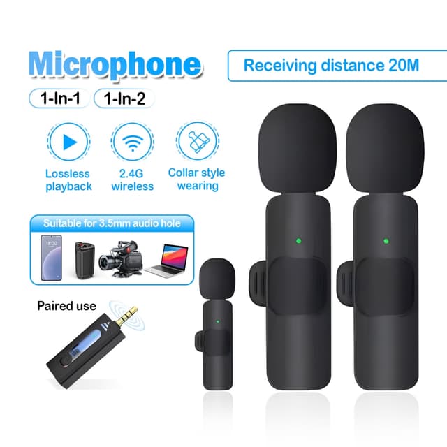 ไมโครโฟนไร้สาย 3.5mm Wireless Microphone ไมค์ไร้สาย K35 แบบพ