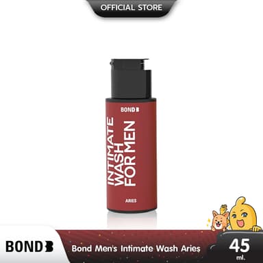 Bond Men's Intimate Wash Aries สูตรอุ่น กลิ่นหอม ล้างทำความสะอาดน้องชาย ขนาด 45 ml. (1 ขวด)