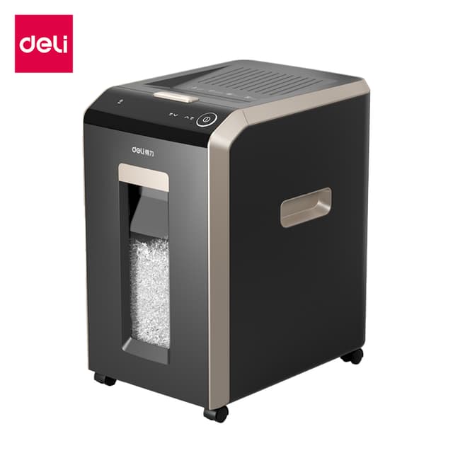 Deli เครื่องทำลายเอกสาร เครื่องทำลายเอกสารอัตโนมัติ ขนาด30ลิตร A4 12แผ่น/1ครั้ง ย่อยอัตโนมัติ150-200แผ่น Paper Shredder