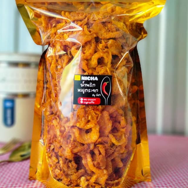✅ น้ำพริกหมูกระจก by นิชาขนาด500กรัม