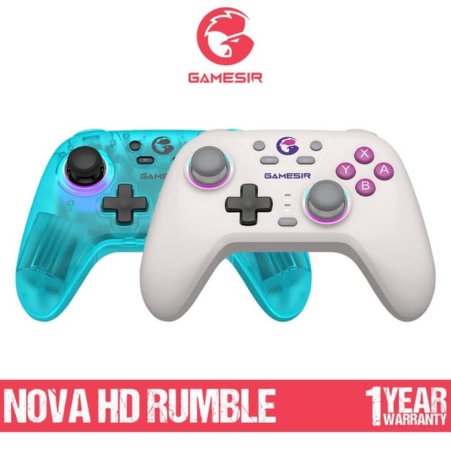 GAMESIR Nova HD Rumble NS Controller จอยเกมไร้สาย ™ Hall Effect และเทคโนโลยี HD Rumble