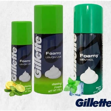 ยิลเลตต์ วีนัส โฟมมี่ โฟมโกนหนวด เมนทอล 50กรัม/175 กรัม Gillette Foamy Menthol Shave Foam 175 g.