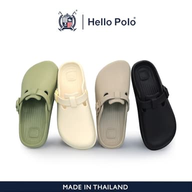 Hello Polo แฟชั่นฤดูร้อนสำหรับผู้  ผู้หญิง รองเท้าแตะกันลื่น, เบาสบาย ทนต่อการสึกหรอ เหมาะสำหรับทุกฤดูกาล  HP8036
