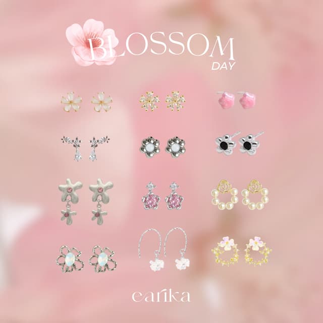 earika.earrings - blossom day collection รวมต่างหูดอกไม้บลอซ