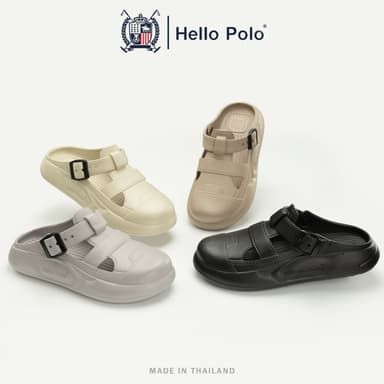 Hello Polo รองเท้าแตะผู้หญิง รองเท้าแตะส้นแบน UNISEX พื้นหนา กันลื่น พื้นนุ่มมาก ลำลอง แฟชั่น สะดวกสบายทุกฤดู HP8049