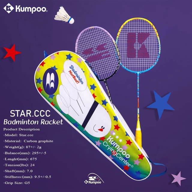 ส่งจากไทย🇹🇭 ของแท้ 💯% ไม้แบดมินตัน Kumpoo x CryingCenter 