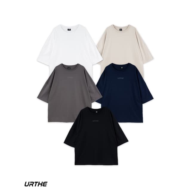 URTHE - เสื้อยืด แขนสั้น SUPERSIZE สกรีนลาย รุ่น SUPERSIZE 2