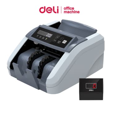 [ของแถมฟรี] Deli เครื่อง​นับ​แบงค์ เครื่องนับธนบัตร 4in1 ตรวจ​แบงค์ปลอมได้ จอดิจิตัลคู่ Bill Counter