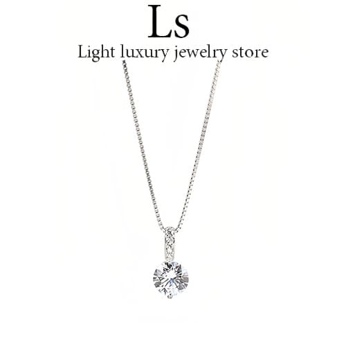 LS jewelry ✨ สร้อยคอเงินแท้925  จี้เพชร สไตล์เกาหลี สร้อยคอแ