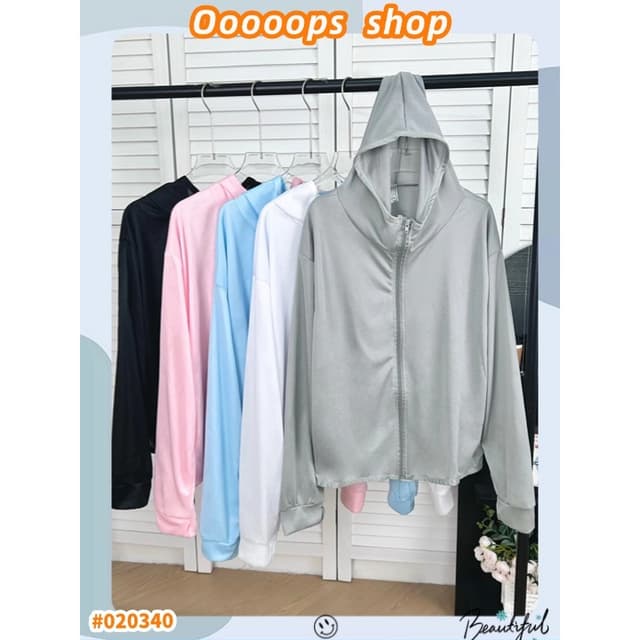 เสื้อกันเเดดผู้หญิง เสื้อเเจ็ตเก็ตกัน UV 12สีให้เลือก เบาบาง