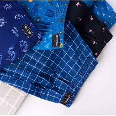 Boxer Boocon พิมพ์ลาย เซ็ต3ตัว กางเกงบ๊อกเซอร์ผู้ชาย ลายสวย คุณภาพดี ผ้านุ่มใส่สบาย ไม่ยืด ไม่ย้วย ผ้าระบายอากาศ