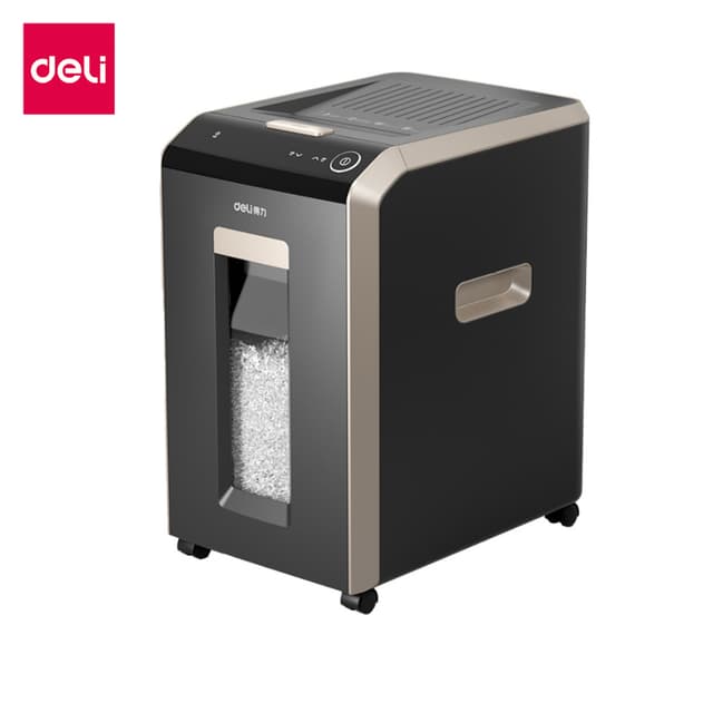 Deli เครื่องทำลายเอกสาร เครื่องทำลายเอกสารอัตโนมัติ ขนาด30ลิตร A4 12แผ่น/1ครั้ง ย่อยอัตโนมัติ150-200แผ่น Paper Shredder