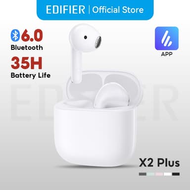 Edifier X2 Plus หูฟังไร้สาย Bluetooth V6.0 คุยโทรศัพท์ได้ชัดเจน ความหน่วงต่ำ 70 มิลลิวินาที กันน้ำระดับ IP54