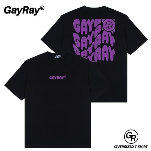 GayRay ⎰Ripple Gayray⎱  เสื้อยืดโอเวอร์ไซส์ Cotton 100% นุ่่