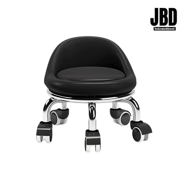 JBD INTER เก้าอี้ช่าง เก้าอี้ร้านเสริมสวย มีล้อลาก ฐานสแตนเล