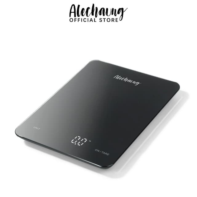 Alechaung เครื่องชั่งดิจิตอลในครัว จอแสดงผล LED เครื่องชั่งอ