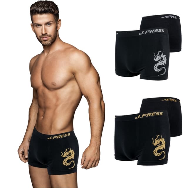 J.Press กกน.ขาสั้น Seamless ลายมังกร รุ่นเสริมทรัพย์ รุ่น 82