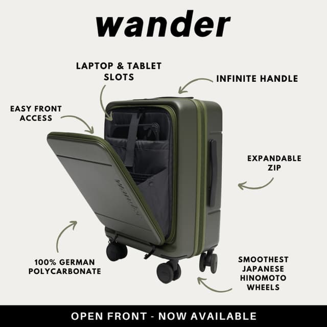 กระเป๋าเดินทาง Wander แบบเปิดหน้า ล้อลื่นที่สุด 20/25/28 นิ้