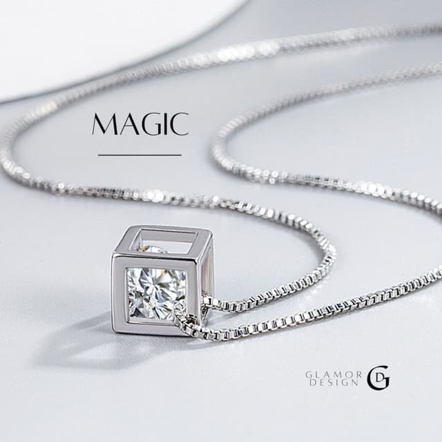GLAMOR✨สร้อยคอเงิน Magic จี้หยดน้ํา สร้อยแฟชั่น สร้อยหยดน้ำ 