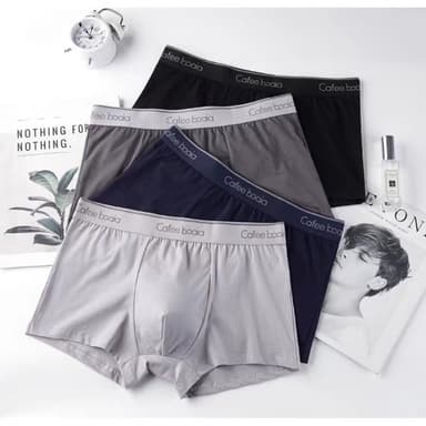 กางเกงในชาย 🔥Cafee boaia🔥ทรงboxer ผ้าcotton เกรดพรีเมี่ยม ผ้าบางเบา นุ่มพิเศษ