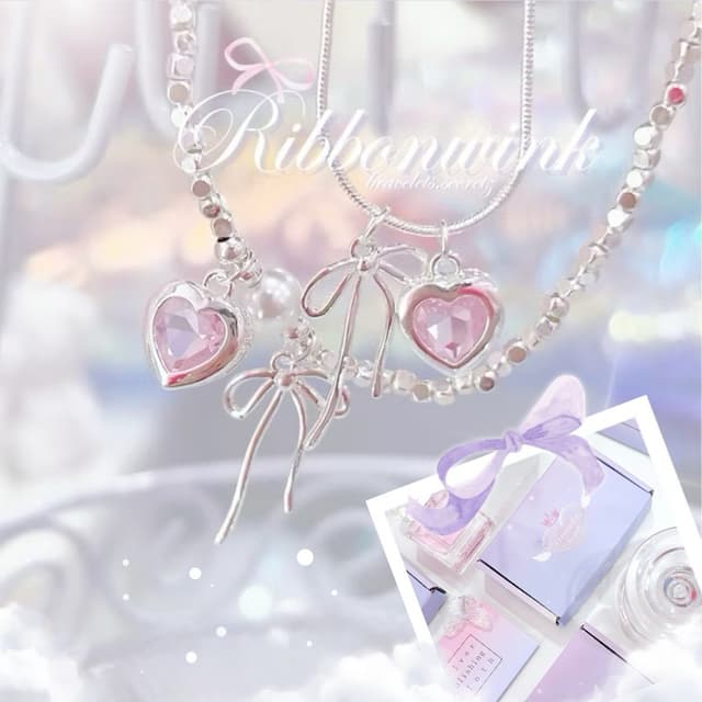 🎀 ลด80฿ 🪞🩷 โค้ดหน้าร้าน 🎀🩷 New~ Valentine Ribbon 🎀 สร้