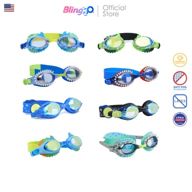 BLING2O แว่นตาว่ายน้ำเด็กผู้ชายยอดฮิตจากอเมริกา สำหรับเด็ก 3 ขวบขึ้นไป แว่นว่ายน้ำแฟชั่น ใส่สบาย ของใช้เด็กน่ารัก