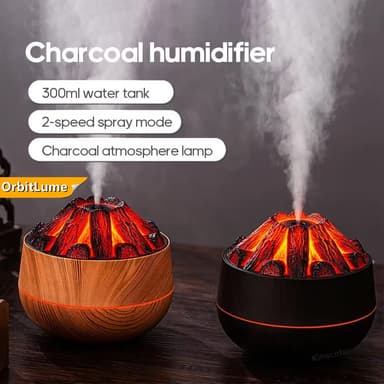 เครื่องเพิ่มความชื้น รูปแบบถ่านไม้ เครื่องเพิ่มความชื้นแบบกระจาย เครื่องทำความชื้นเพิ่มความชื้น โหมดการพ่นสองแบบ