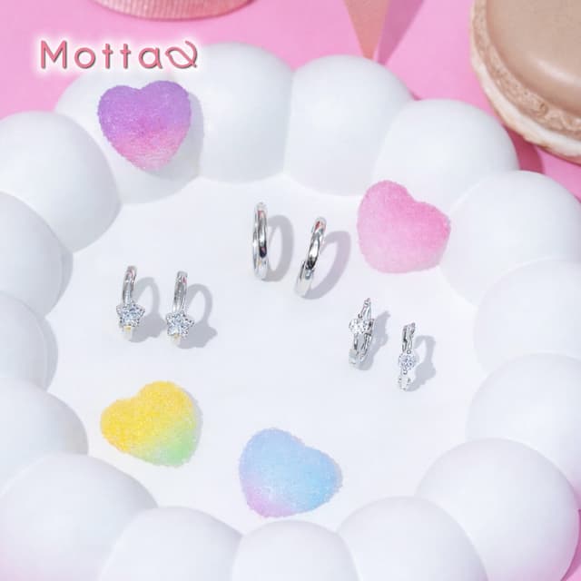 Motta Online Exclusive Loop of Love ต่างหูห่วงเงินแท้ เรียบห