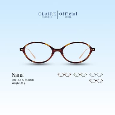 CLAIRE : Nana แว่นกรองแสง UV | ไม่มีค่าสายตา กันแดด UV400 | เลนส์ออกแดดไม่เปลี่ยนสี