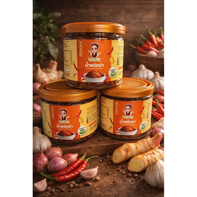 น้ำพริกข่า 100g. Byหมูหวานน้ำพริกน้ำย้อย