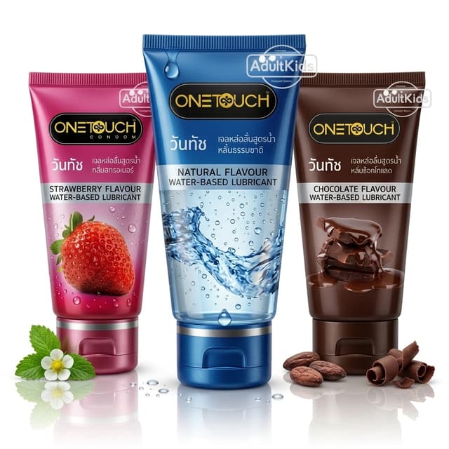 Onetouch gel 75ml เจลหล่อลื่น วันทัช สูตรน้ำ  กลิ่นสตรอเบอรี