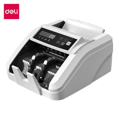 Deli เครื่องนับเงิน เครื่องนับธนบัตรอัตโนมัติ 8in1 ตรวจจับรวดเร็ว รองรับหลายสกุลเงิน Bill Counter
