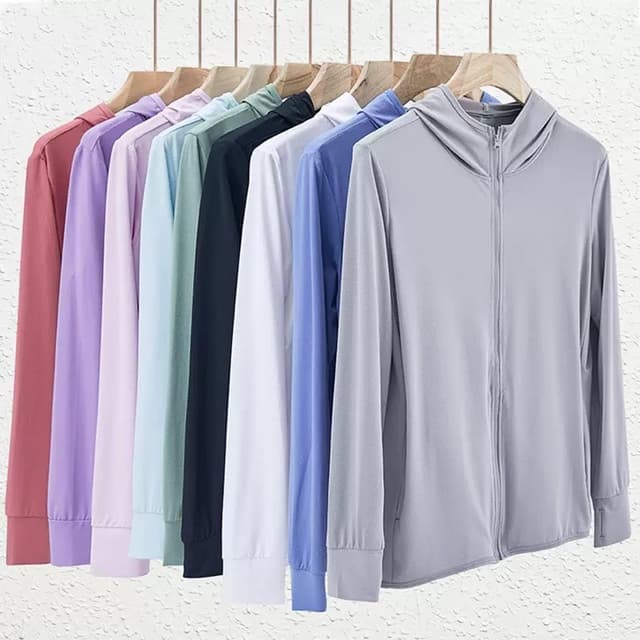 เสื้อกันแดด UPF50+ ผ้าไอซ์ ชุดฤดูร้อน สำหรับผู้ชายและผู้หญิง