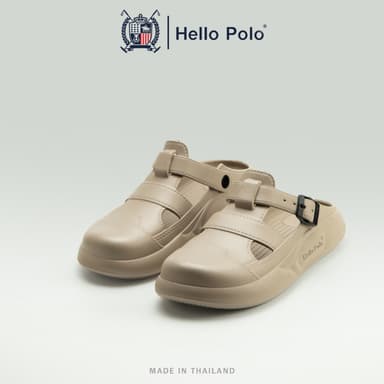 Hello Polo รองเท้าแตะลําลอง  แฟชั่น รองเท้าหัวโต UNISEX  พื้นหนา กันลื่น สไตล์ทันสมัย  รองเท้านิ่มเหมือนเหยียบอึ HP8049