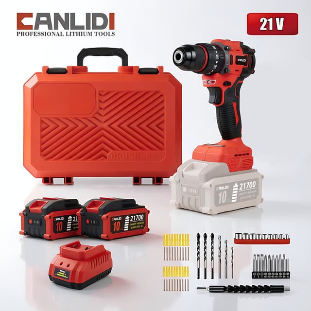 CANLIDI รุ่น CID-80 MT-21V แรงบิด 80 N.m สว่านไร้สาย 3 ระบบ เจาะ ขันสกรู กระแทก 10mm สว่านไร้สาย BL มอเตอร์ไร้แปรงถ่าน สว่านกระแทกไร้สาย 3 ระบบ​ 2 เกีย​​ร์
