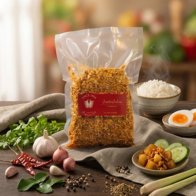 น้ำพริกน้ำย้อยเจ๊อร (400 กรัม) สูตรต้นตำรับเมืองแพร่ | น้ำพร