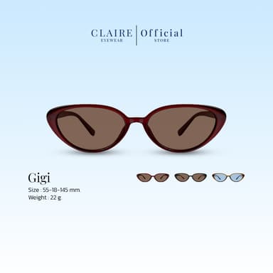 CLAIRE : Gigi แว่นกันแดดเลนส์แท้ กันแดดUV400 | Sunglasses