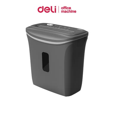 Deli เครื่องทำลายเอกสาร 12L เครื่องย่อยA4 อัตโนมัติ ครั้งละ 6p ย่อย 4x30mm เสียงเบา Paper Shredder