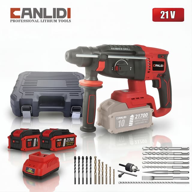 CANLIDI รุ่น MT-21V สว่านโรตารี่ สว่านไร้สาย มอเตอร์ไร้แปรงถ่าน สว่านกระแทกไร้สาย สว่านโรตารี่ไร้สาย เจาะปูน